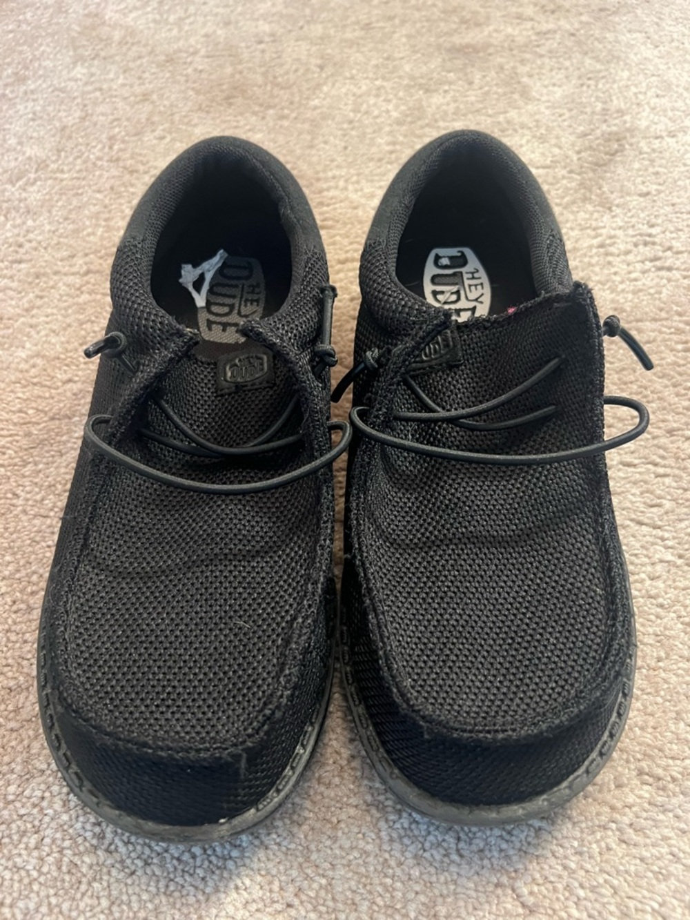Hey Dude Black Mesh Slip-On Loafers